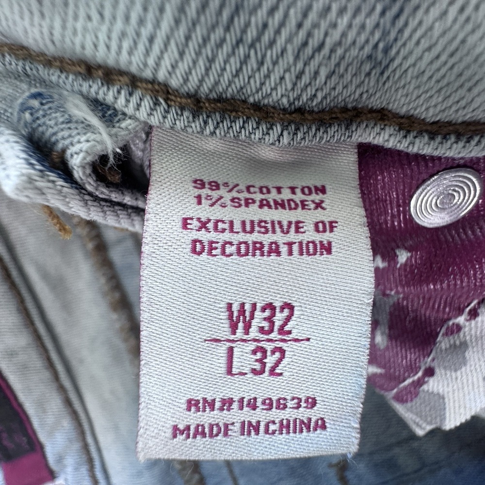 Smugglers Moon Jeans Speak Easy & Tred Carefully Mens 32x32 Paint Distressed - Picture 10 of 10